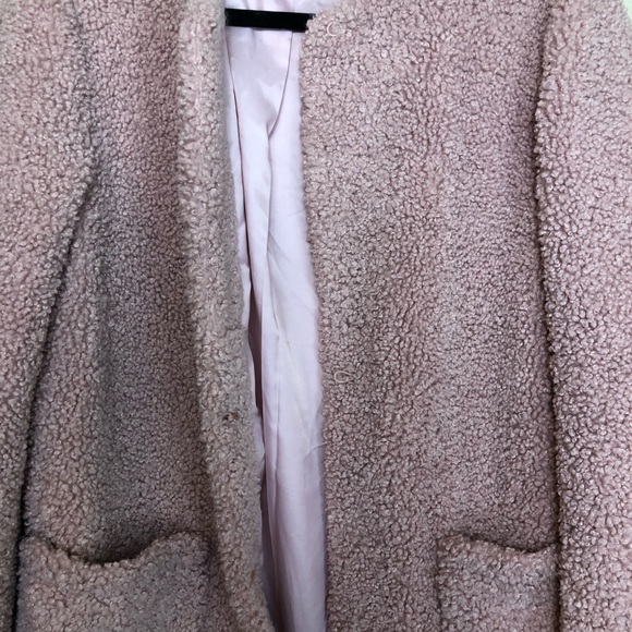 Halogen Blush Shearling Jacket Size Small - Picture 9 of 13